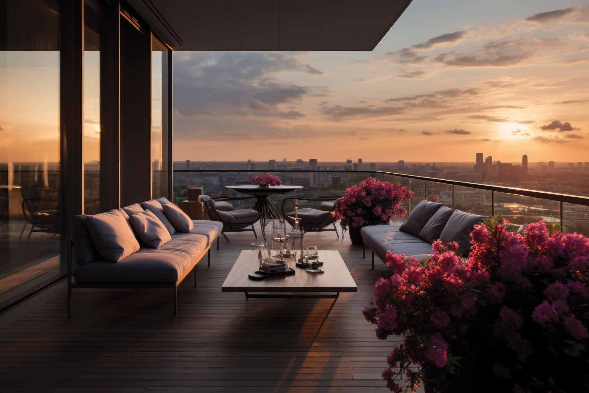 Balconies crafted for sunsets and stories
